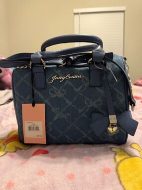 Juicy Couture Denim Blue Signature Bow Satchel